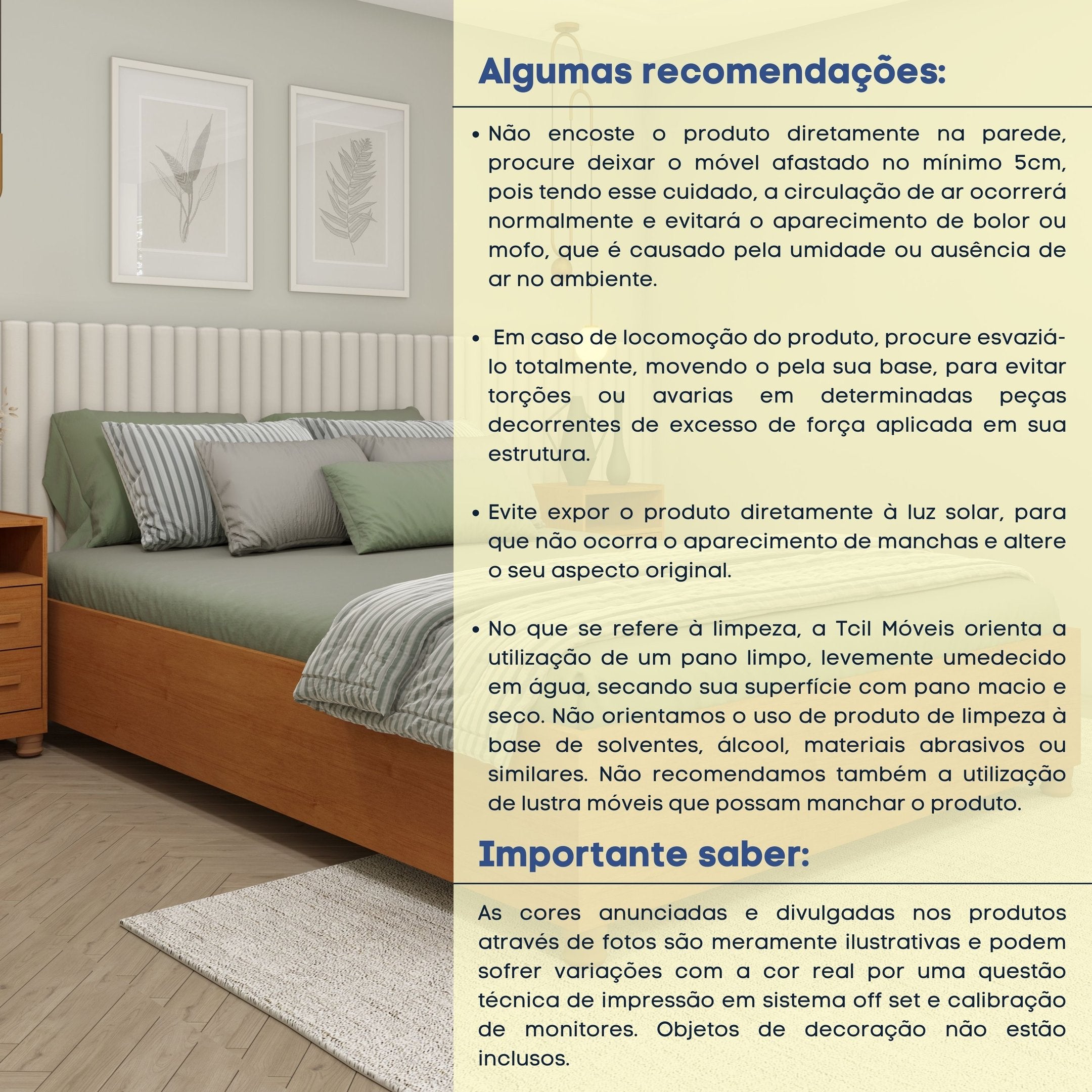 Cama Casal Mônaco MDP 193cm Cinamomo Tcil Móveis