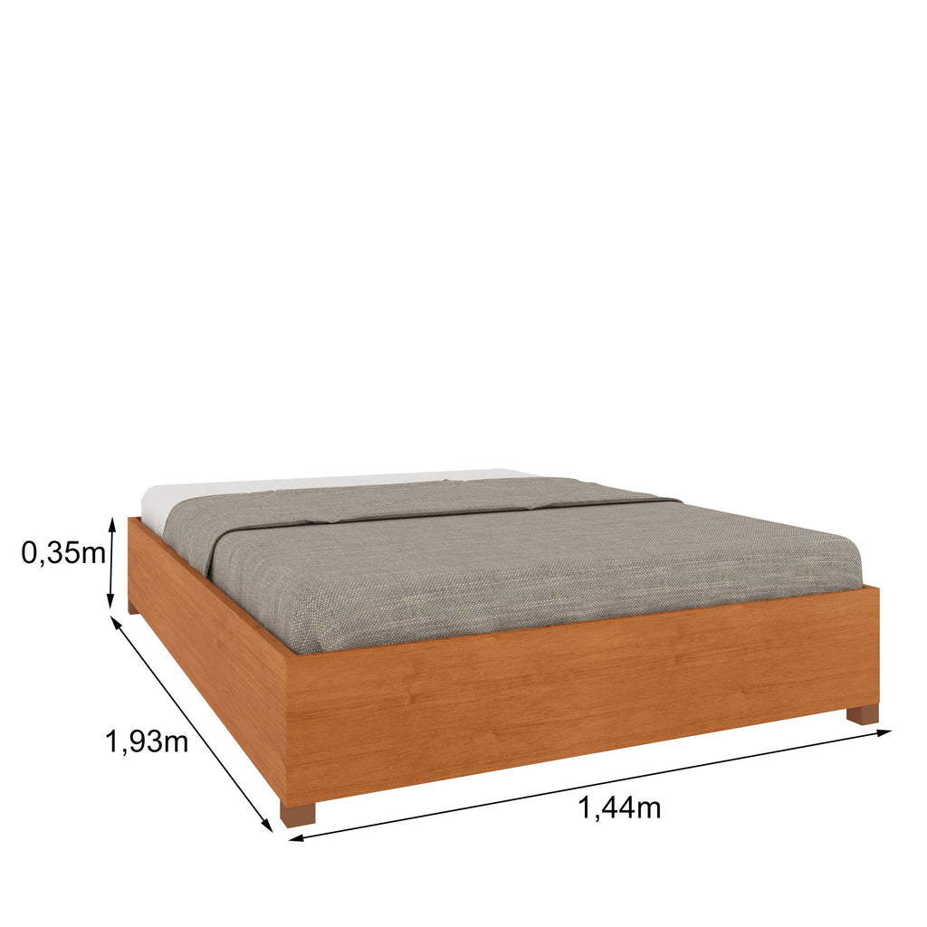 Cama Casal Mônaco MDP 193cm Cinamomo Tcil Móveis