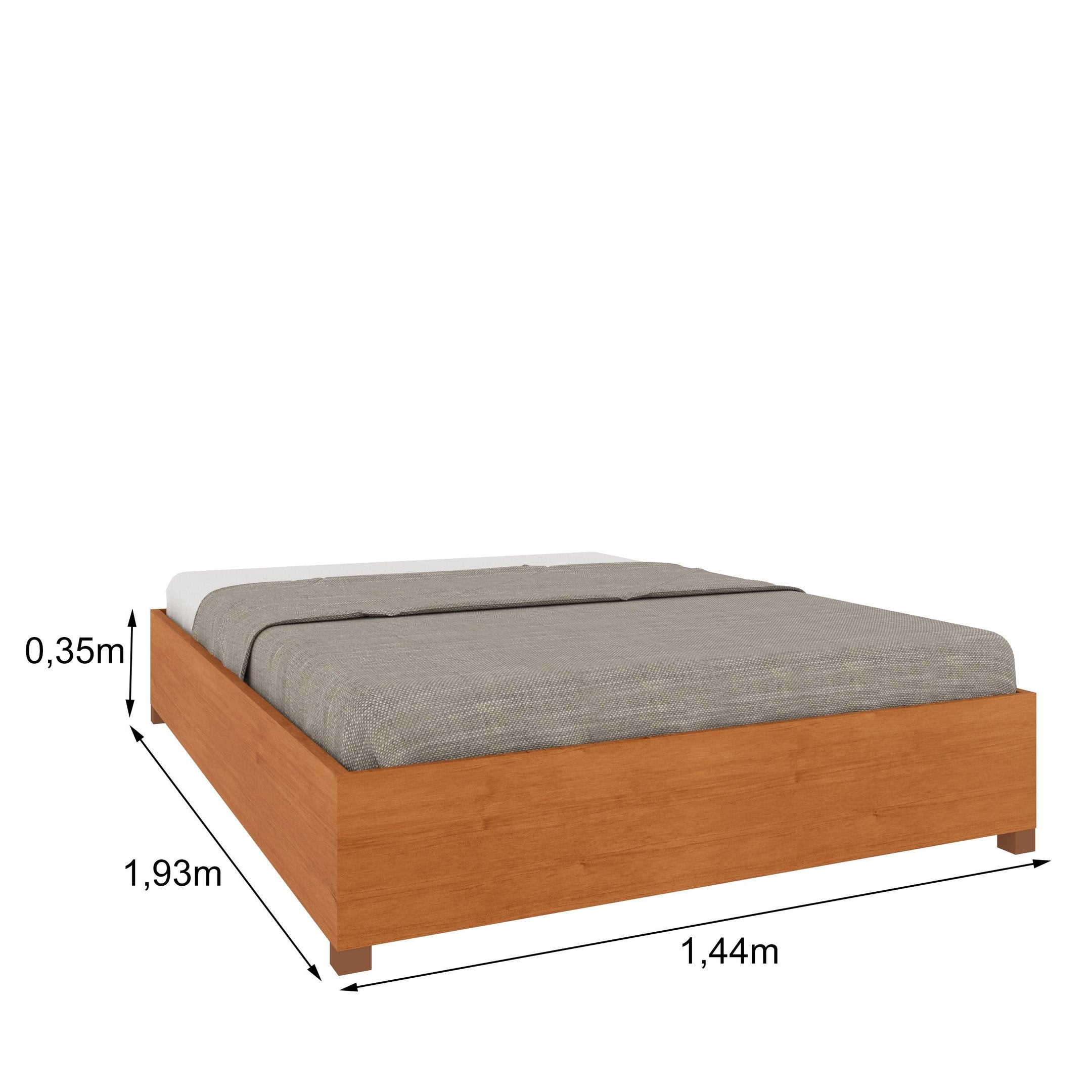 Cama Casal Mônaco MDP 193cm Cinamomo Tcil Móveis