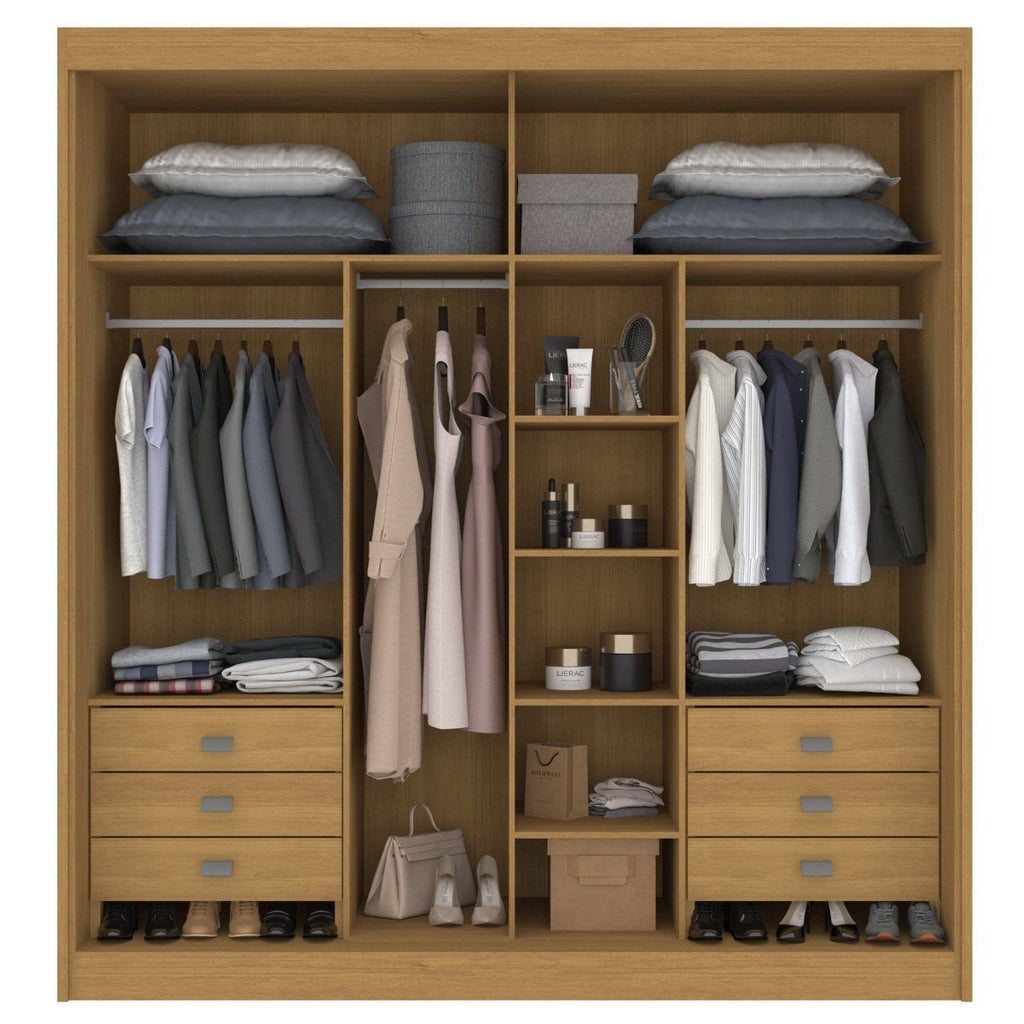 Guarda-Roupa Casal Coliseu 2 Portas 6 Gavetas 100% MDF D Doro