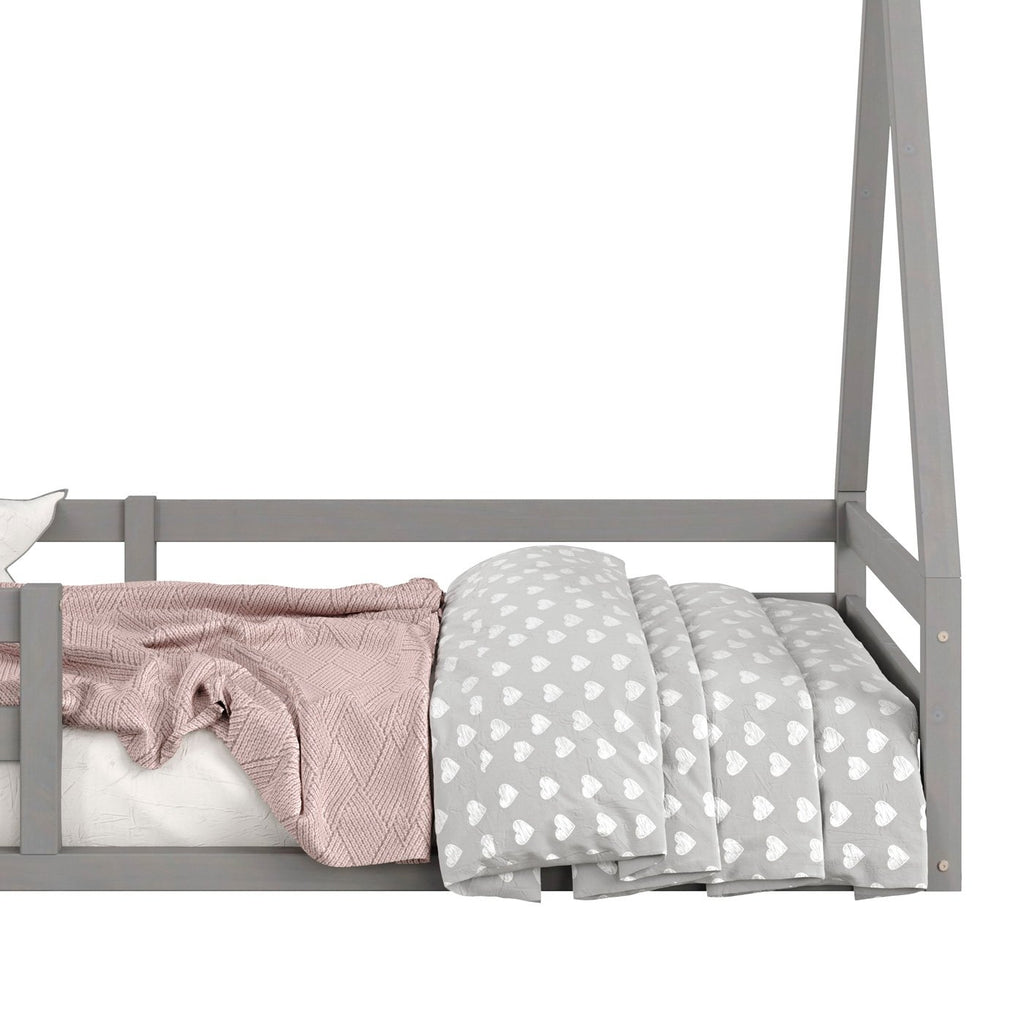Cama Montessoriana Casa Madeira Maciça Pinus Sila com Estrado Idimex