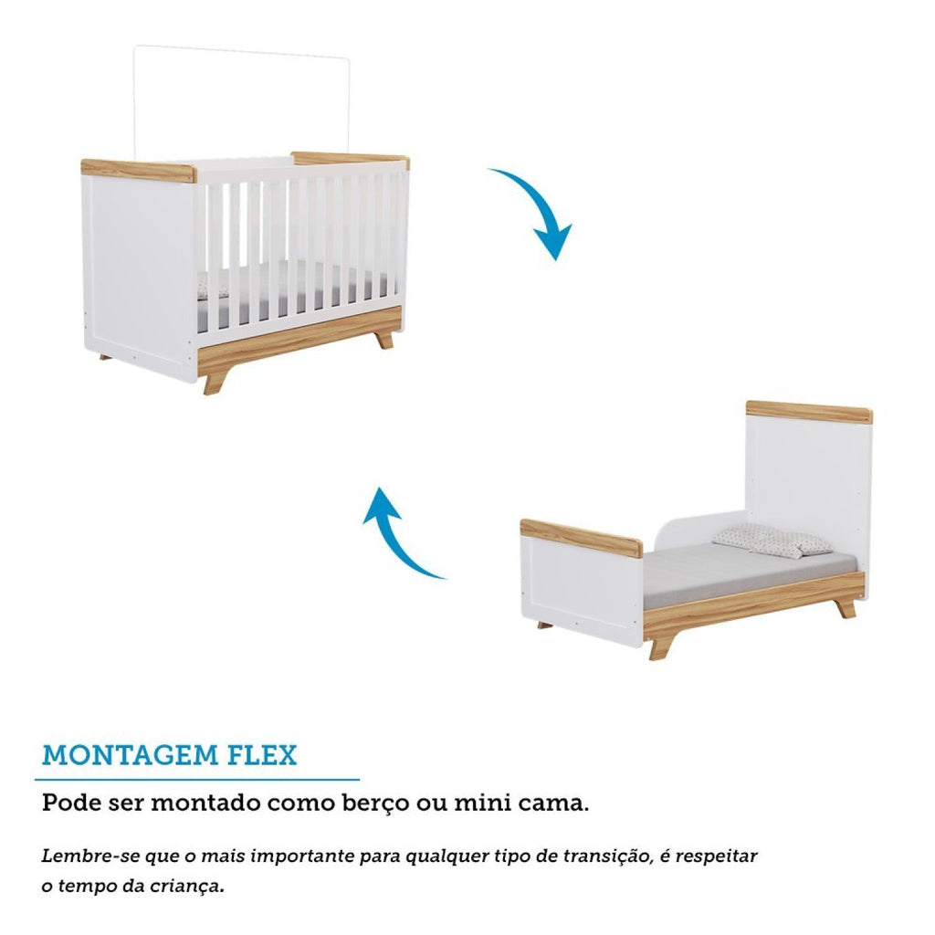 Quarto de Bebê Completo Jolie Retrô 100% MDF Yescasa