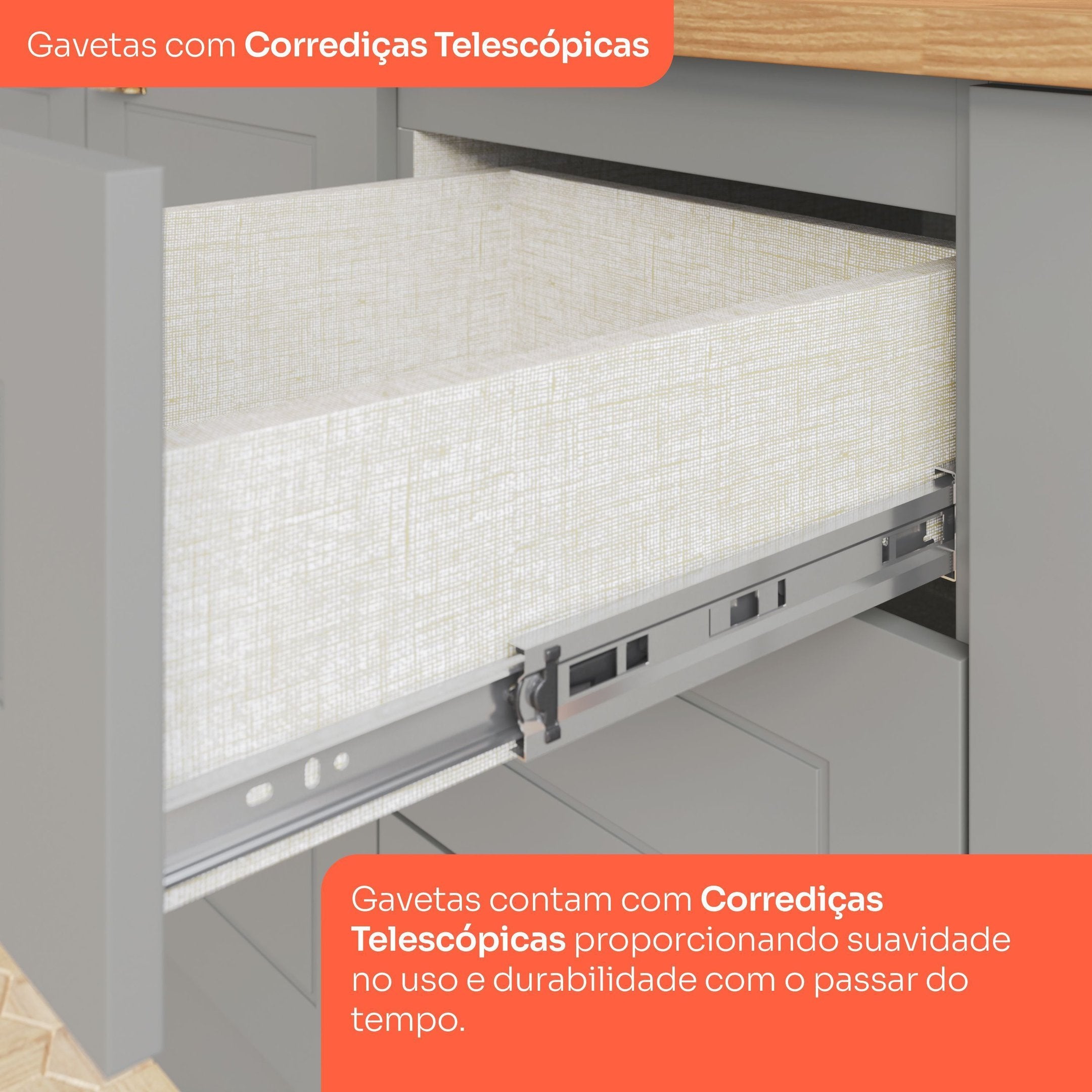 Cozinha Compacta 3 Peças 100% MDF Henn