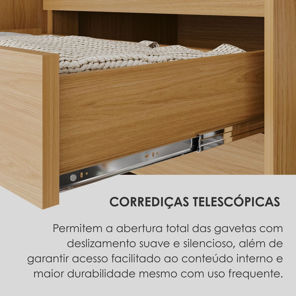 Guarda-Roupa Casal 6 Portas 6 Gavetas 100% MDF Lizz Casa D