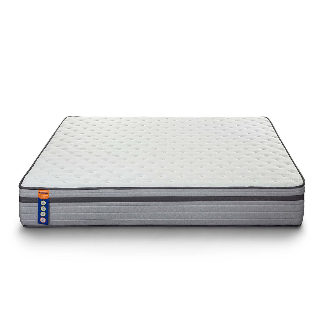 Colchão Casal Mola Ensacada Luna 138x188x31 Cinza/Branco CabeCasa MadeiraMadeira