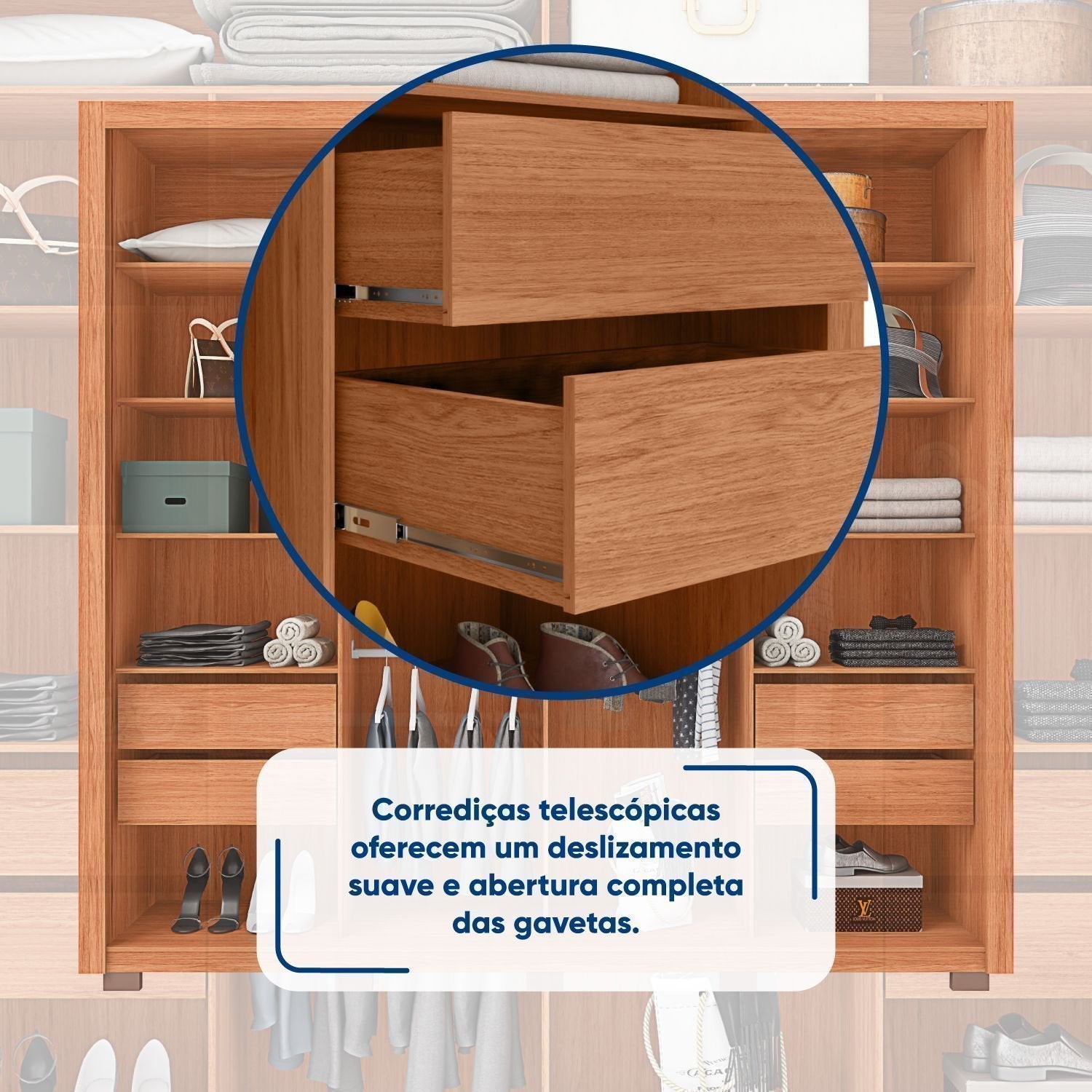 Guarda-Roupa Casal Suburban 2 Portas Ripado com Espelho MDP/MDF Freijó/Off White Espresso Móveis