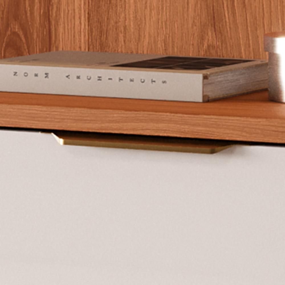Estante Home Noble 270cm para TV até 75 Polegadas com 2 Cristaleiras, Portas Reflecta e LED Movelove