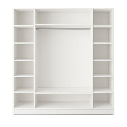 Armário Closet Modular 12 Prateleiras em Colméia e Arara Cabideiro Ana Branco