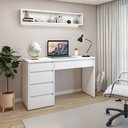 Escrivaninha 100% MDF Berlim 5 Gavetas 136cm Yescasa