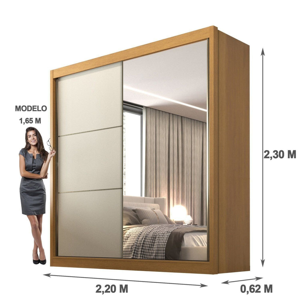 Guarda-Roupa Casal Coliseu 2 Portas 6 Gavetas 100% MDF D Doro