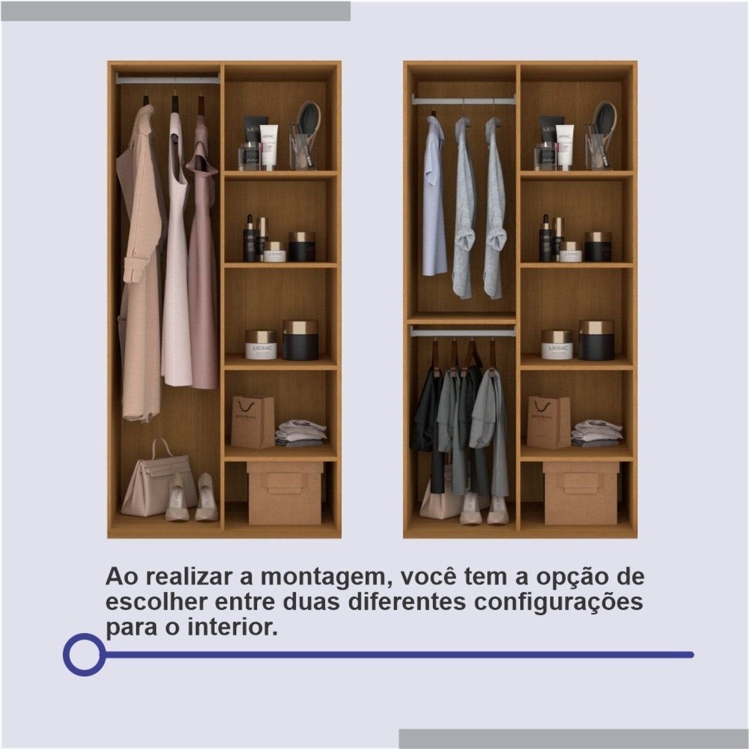 Guarda-Roupa Casal Coliseu 2 Portas 6 Gavetas 100% MDF D Doro