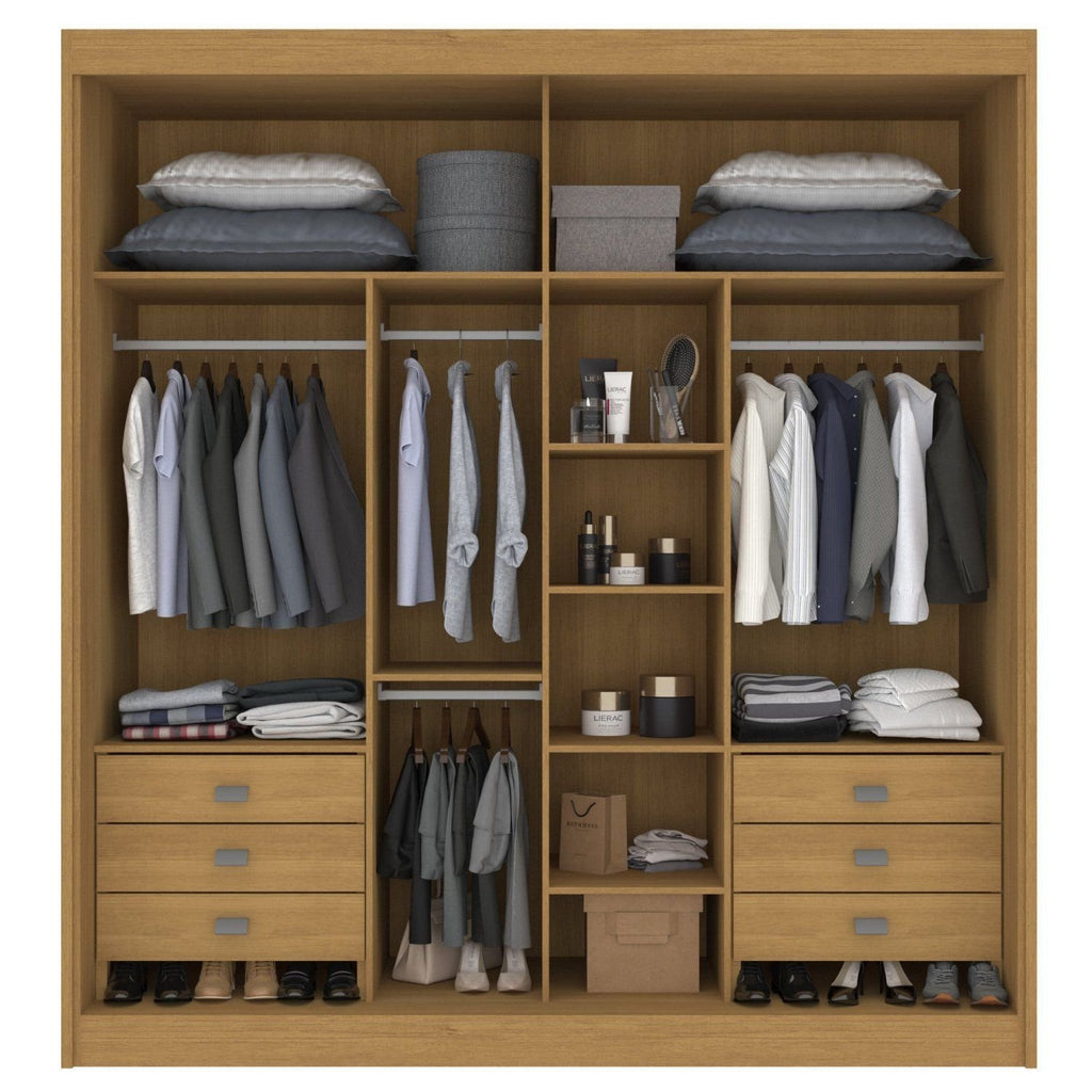 Guarda-Roupa Casal Coliseu 2 Portas 6 Gavetas 100% MDF D Doro