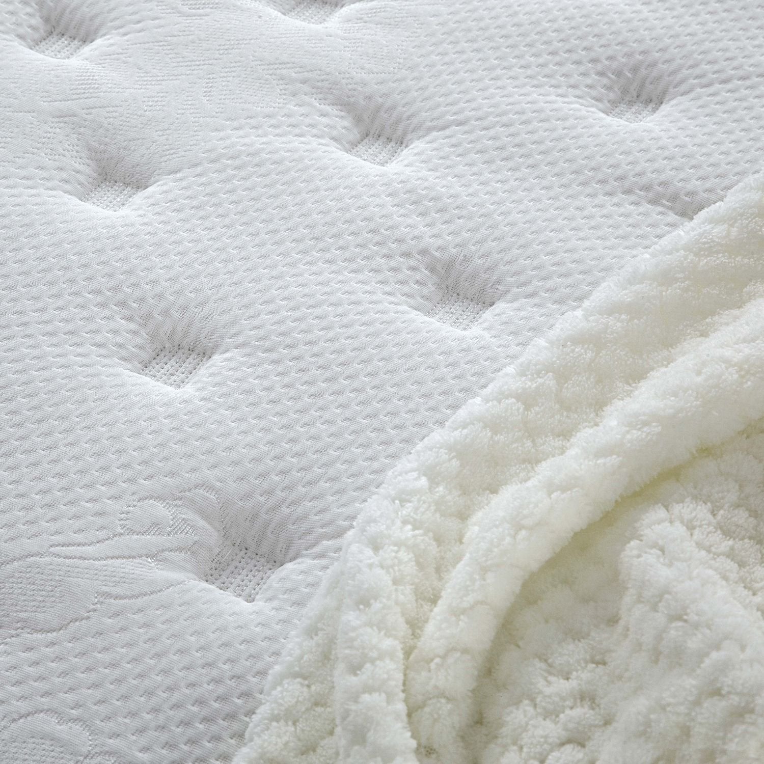 Colchão Casal Mola Ensacada Luna 138x188x31 Cinza/Branco CabeCasa MadeiraMadeira